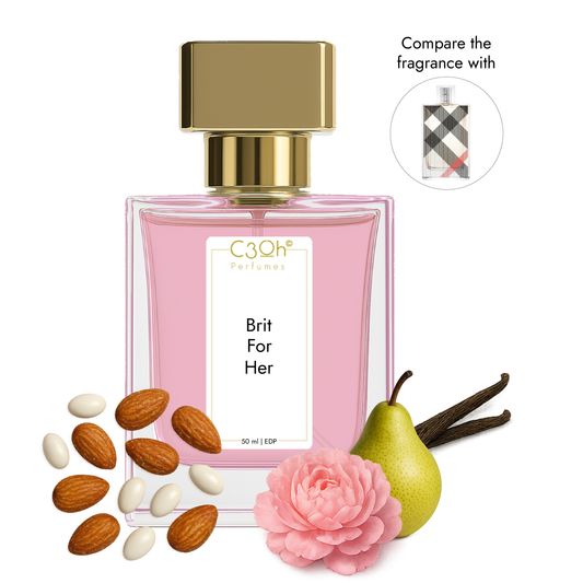 C3oh Brit For Her Perfume Spray for Women | Fruity Sweet Fragrance | 50 ml & 100 ml Women's Eau De Perfume Spray | Luxury Gift for Her | Perfume for Free-Spirited Stylish Modern Introspective Women
