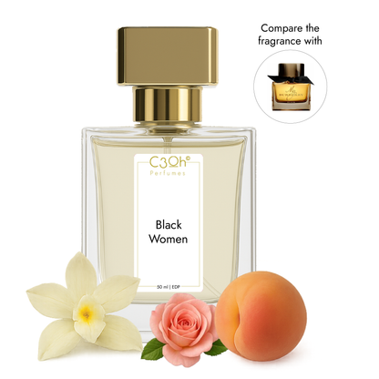 C3oh Black women Perfume Spray for Women | Floral Fragrance | 50 ml & 100 ml Women's Eau De Perfume Spray | Luxury Gift for Her | Perfume for Sophisticated Mysterious Confident Luxurious Women