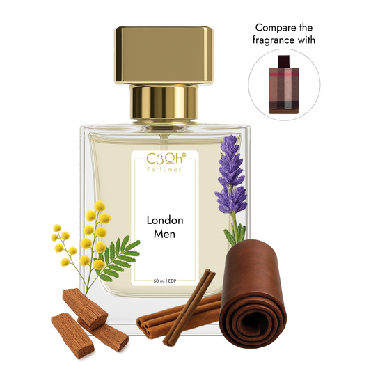 C3oh London Men Perfume Spray for Men | Fougere Oriental Spicy Fragrance | 50 ml & 100 ml Men's Eau De Perfume Spray | Luxury Gift for Him | Perfume for Masculine Gentle Charismatic Passionate Men