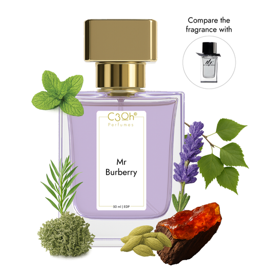 C3oh Mr Burberry Perfume Spray for Men | Woody Spicy Fragrance | 50 ml & 100 ml Men's Eau De Perfume Spray | Luxury Gift for Him | Perfume for Free-Spirited Energetic Modern Masculine Men