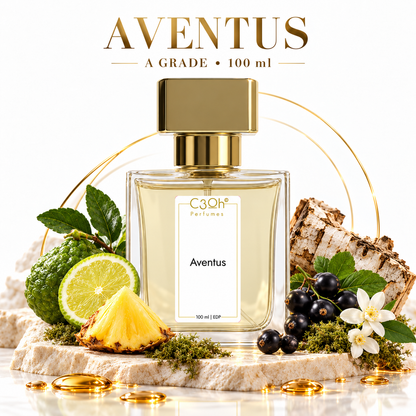 C3oh Aventus 100 ml A grade perfume with pineapple, bergamot and gold accents