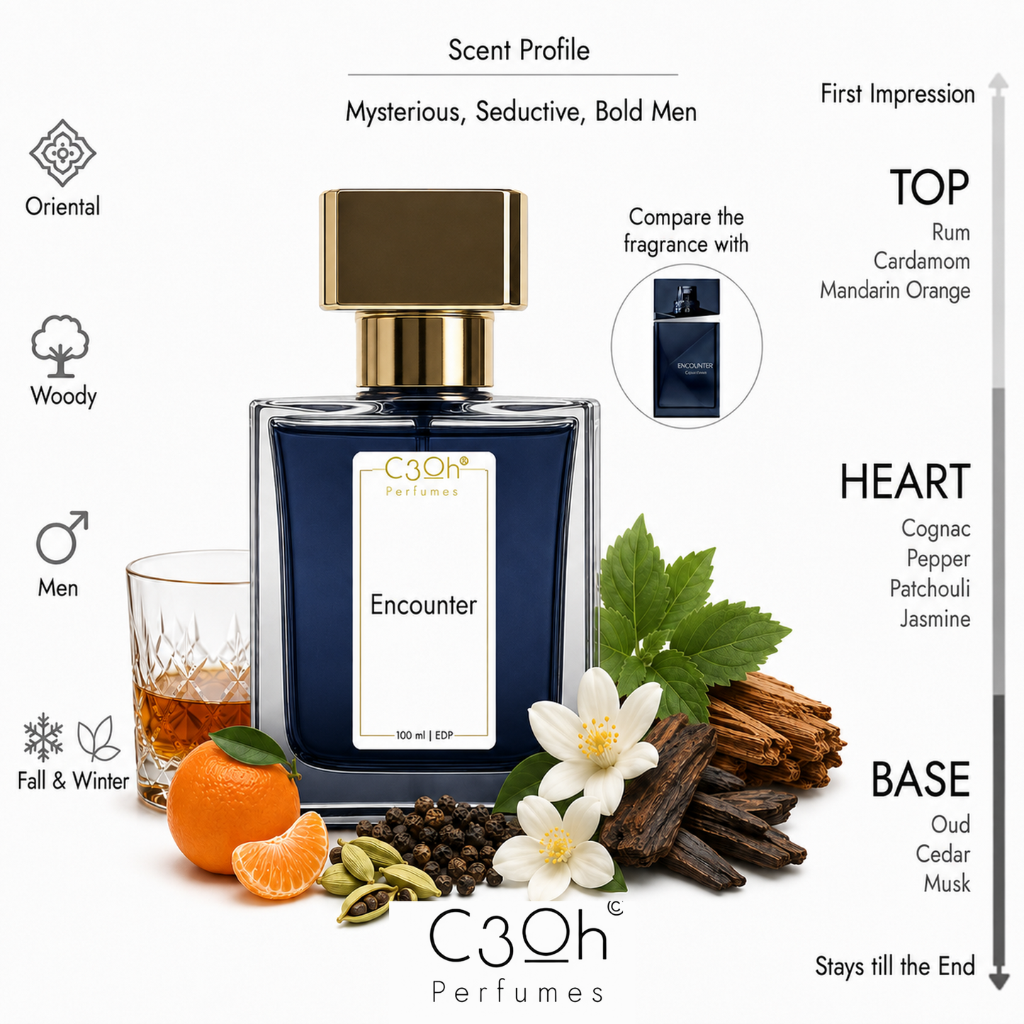 C3oh Encounter 100 ml EDP scent profile and fragrance notes