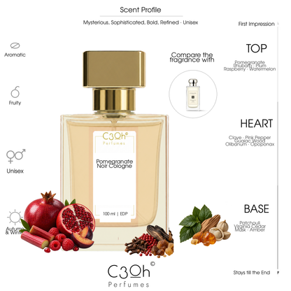 C3oh Pomegranate Noir Cologne 100 ml scent profile
