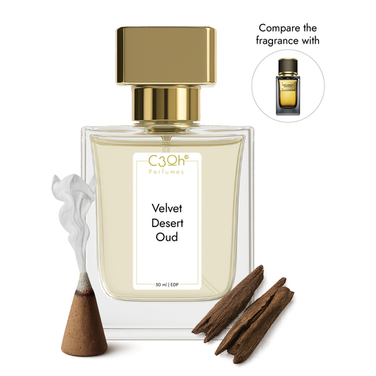 C3oh Velvet Desert Oud Perfume Spray for Men & Women | Woody Oriental Fragrance | 50 ml & 100 ml Men & Women's Eau De Perfume Spray | Luxury Gift for Him & Her | Perfume for Luxurious Mysterious Confident Opulent Men & Women