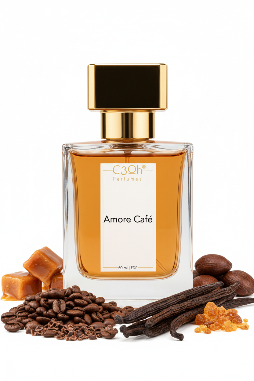 C3oh Amore Café | Men & Women's Perfume | Amber Vanilla Gourmand Fragrance | 50 ml & 100 ml