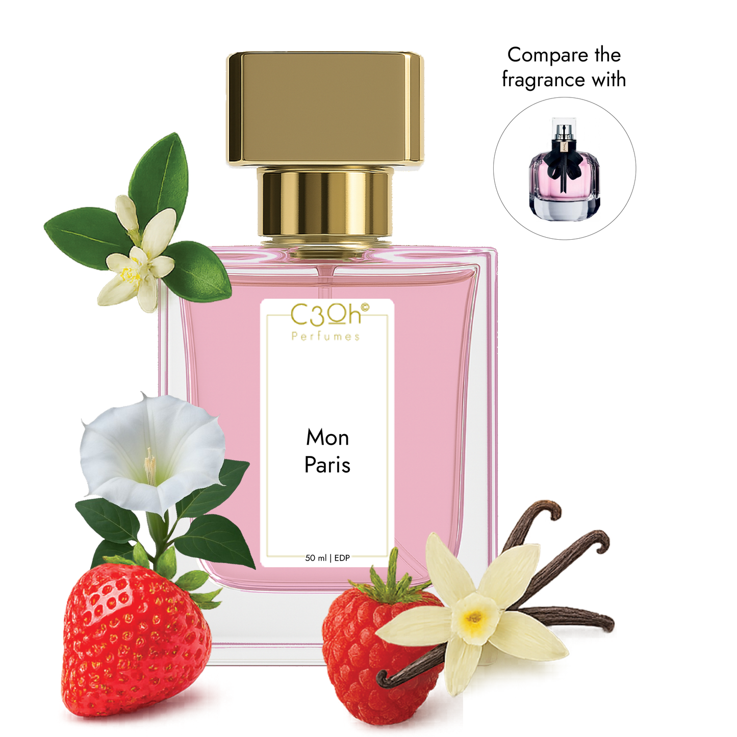 C3oh Mon Paris | Women's Perfume | Floral Fruity Gourmand Fragrance | 50 ml & 100 ml