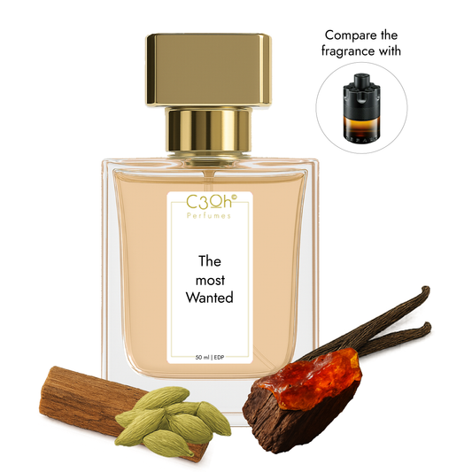 C3oh The most Wanted Perfume Spray for Men | Fougere Ambery Woody Fragrance | 50 ml & 100 ml Men's Eau De Perfume Spray | Luxury Gift for Him | Perfume for Bold Seductive Confident Modern Men