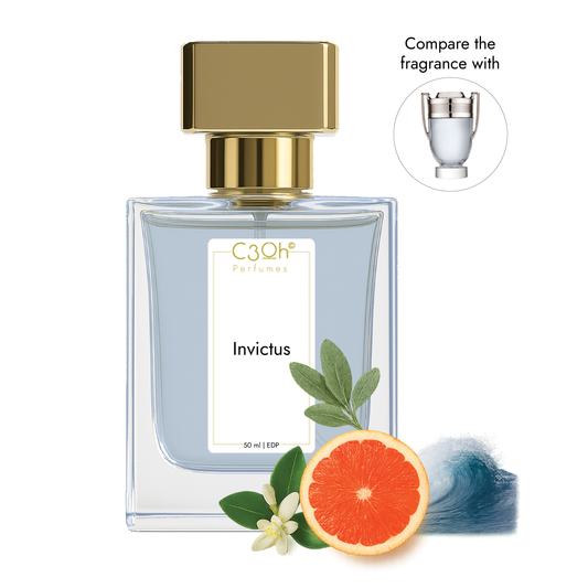 C3oh Invictus Perfume Spray for Men | Woody Aromatic Marine Fragrance | 50 ml & 100 ml Men's Eau De Perfume Spray | Luxury Gift for Him | Perfume for Energetic Confident Sporty Masculine Men