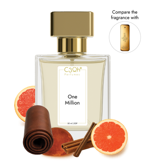 C3oh One Million Perfume Spray for Men | Leathery Spicy Fragrance | 50 ml & 100 ml Men's Eau De Perfume Spray | Luxury Gift for Him | Perfume for Bold Confident Luxurious Masculine Men