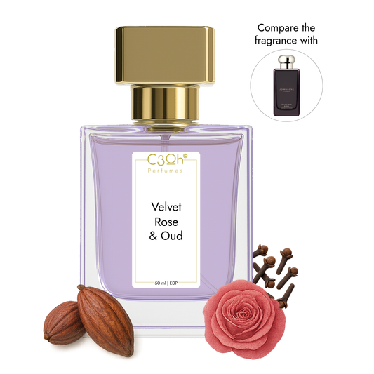 C3oh Velvet Rose & Oud Perfume Spray for Men & Women | Floral Woody Fragrance | 50 ml 100 ml